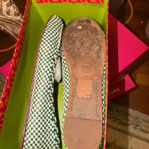 Tory Burch Chelsea Woven Leather Cap-to-Toe Ballet Flats with Gold Medallion